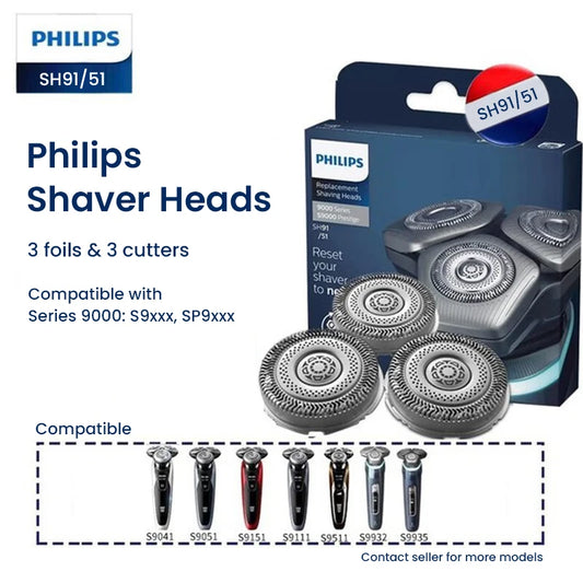 Replacement Shaver Heads for Series 9000 and Prestige Shavers