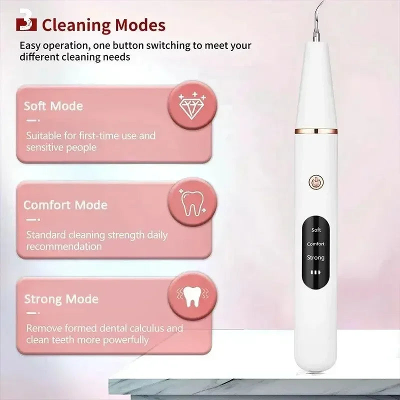 Electric Sonic Teeth Tartar Remover and Plaque Cleaner - 6