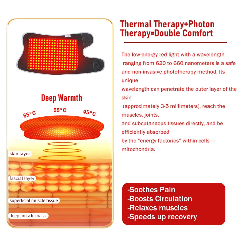 Red Light Therapy Calf Massager with Heat and Vibration - 13