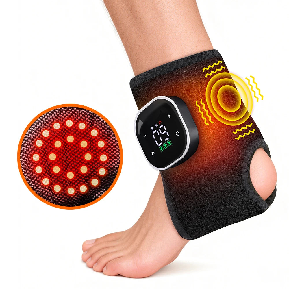 Wireless Heated Ankle Massage Brace for Joint Pain Relief - 21
