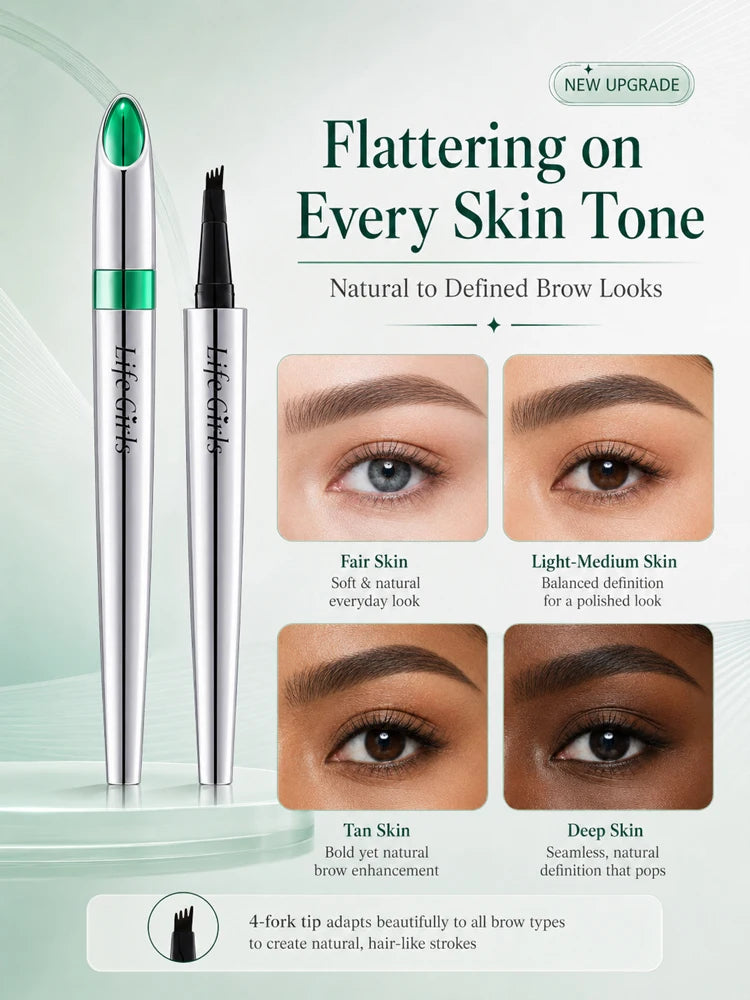 4-Fork Waterproof Eyebrow Pen for Natural Hair-Like Strokes - 13