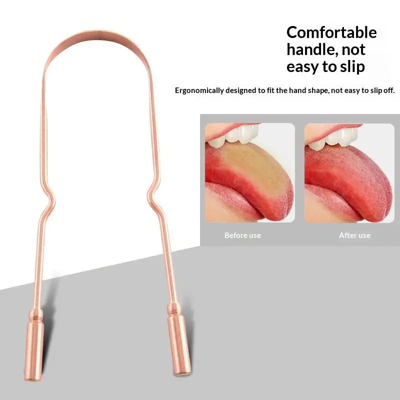 Professional Metal Tongue Scraper for Fresh Breath - 8