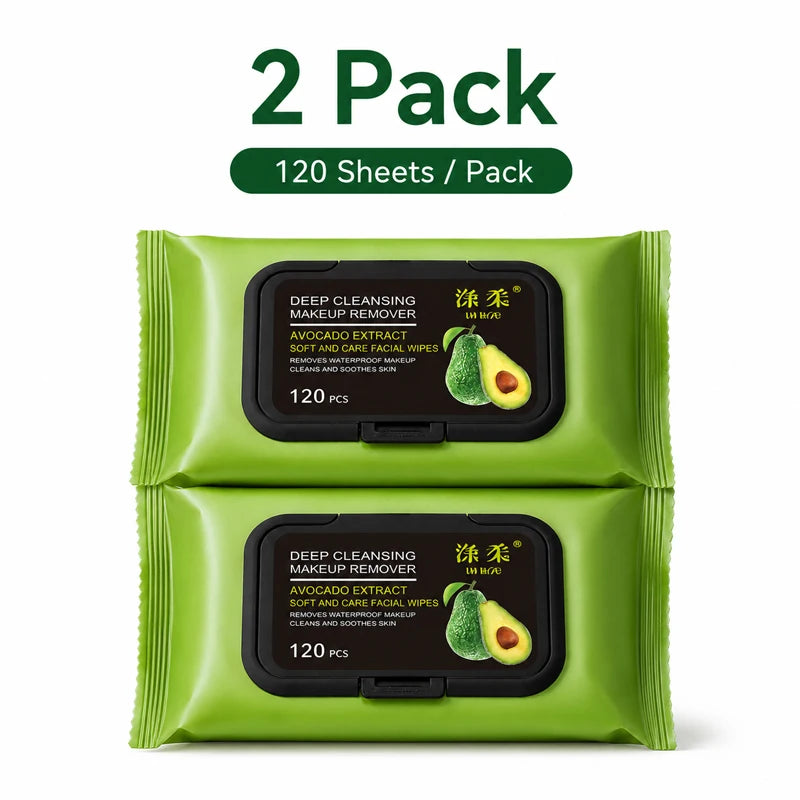Avocado Deep Cleansing Makeup Remover Wipes - 60 Pack - 19
