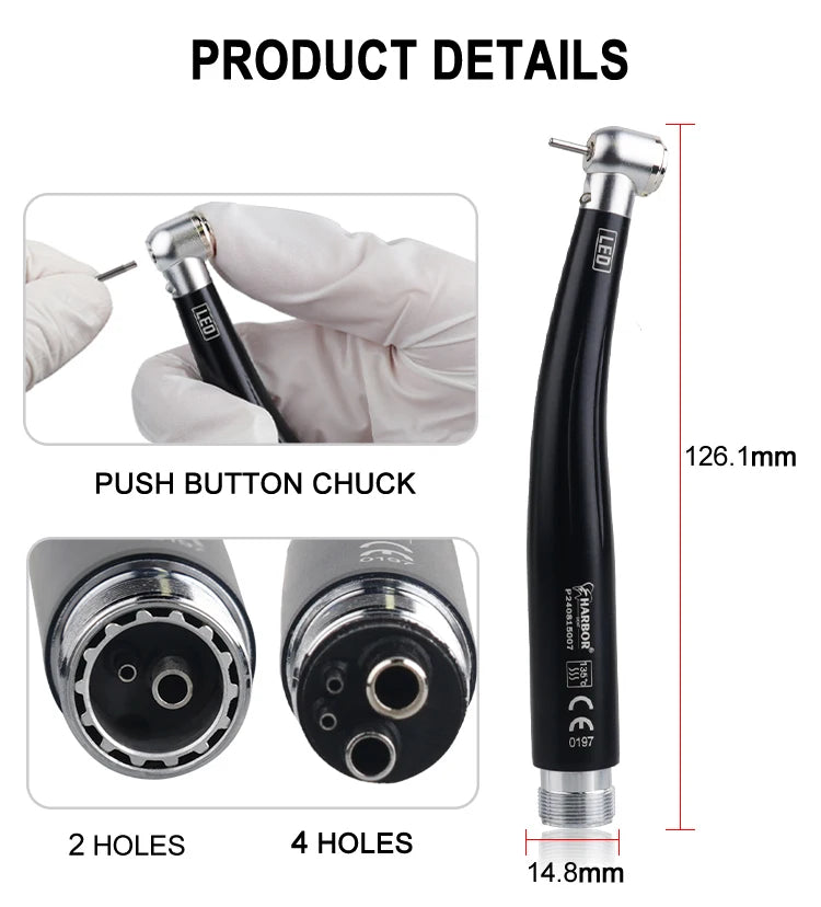 Professional LED Dental Handpiece Kit with Air Motor - 10