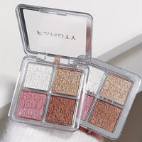 4-Color Shimmer Face Highlighter Palette