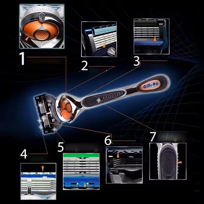 5-Blade Precision Men's Shaving Razor with Flexball Technology - 7