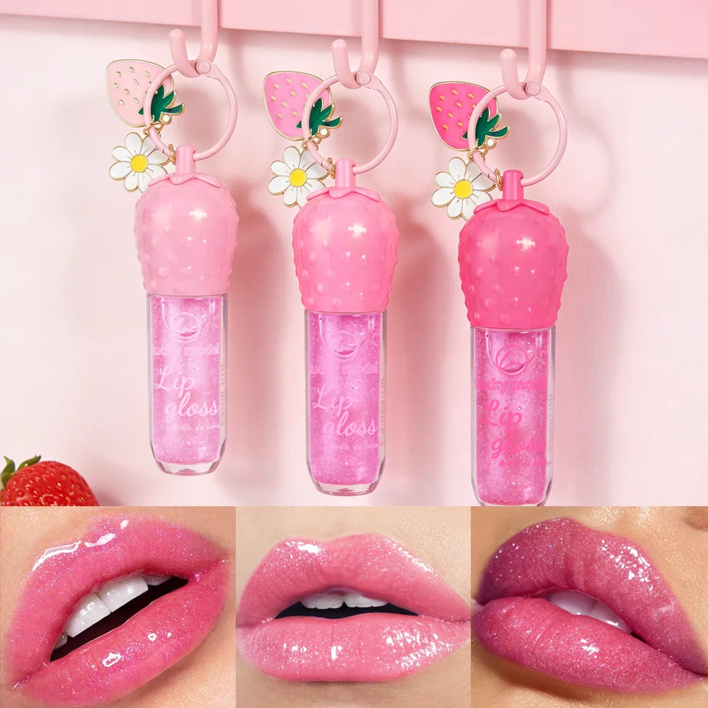 Hydrating Strawberry Pendant Mirror Lip Gloss - 2