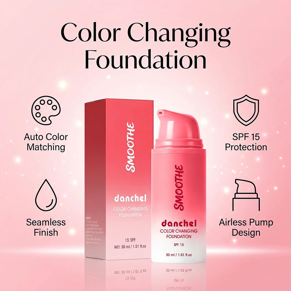Color-Changing Foundation for Flawless Skin Tone - 2