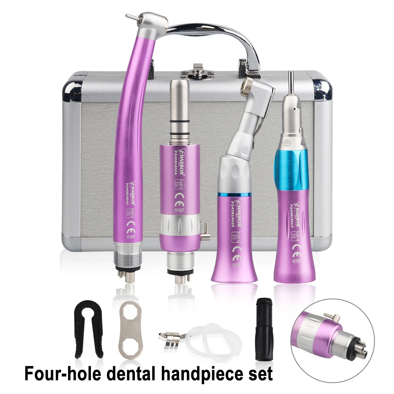4-Piece Dental Handpiece Kit with Air Motor - 27