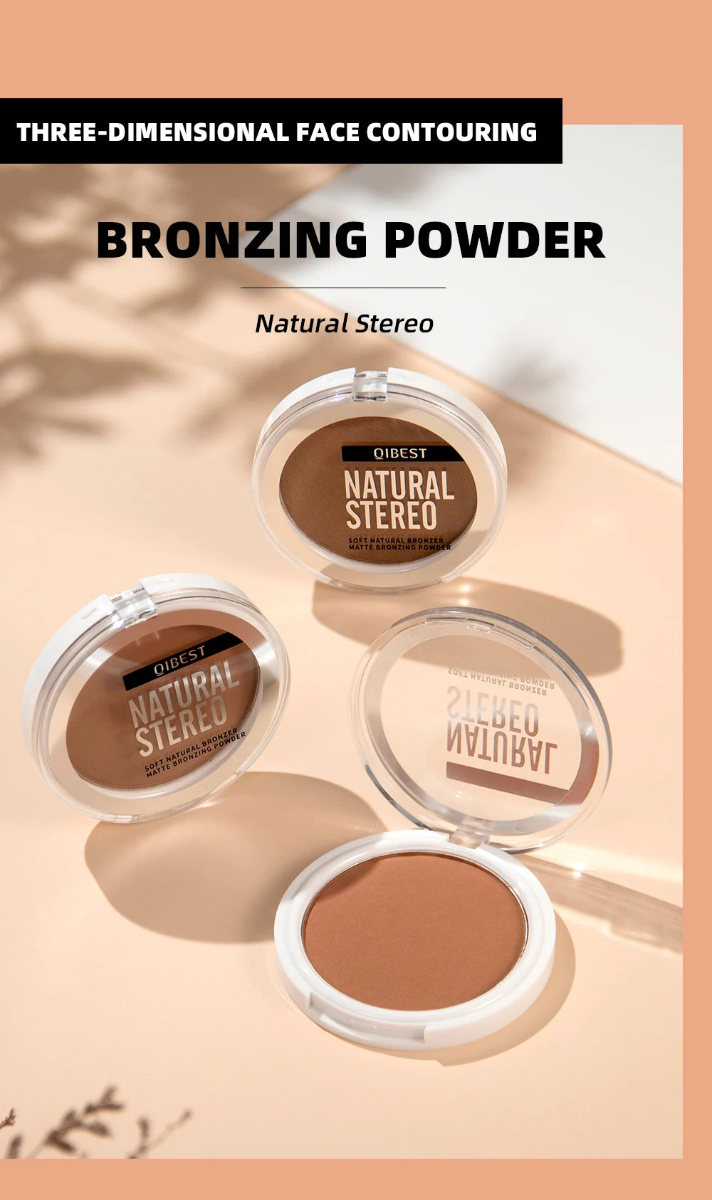 3-in-1 Face Contouring & Highlighting Powder Palette - 7