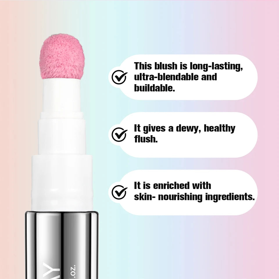 Long-Lasting Liquid Blush with Sponge Applicator - 10