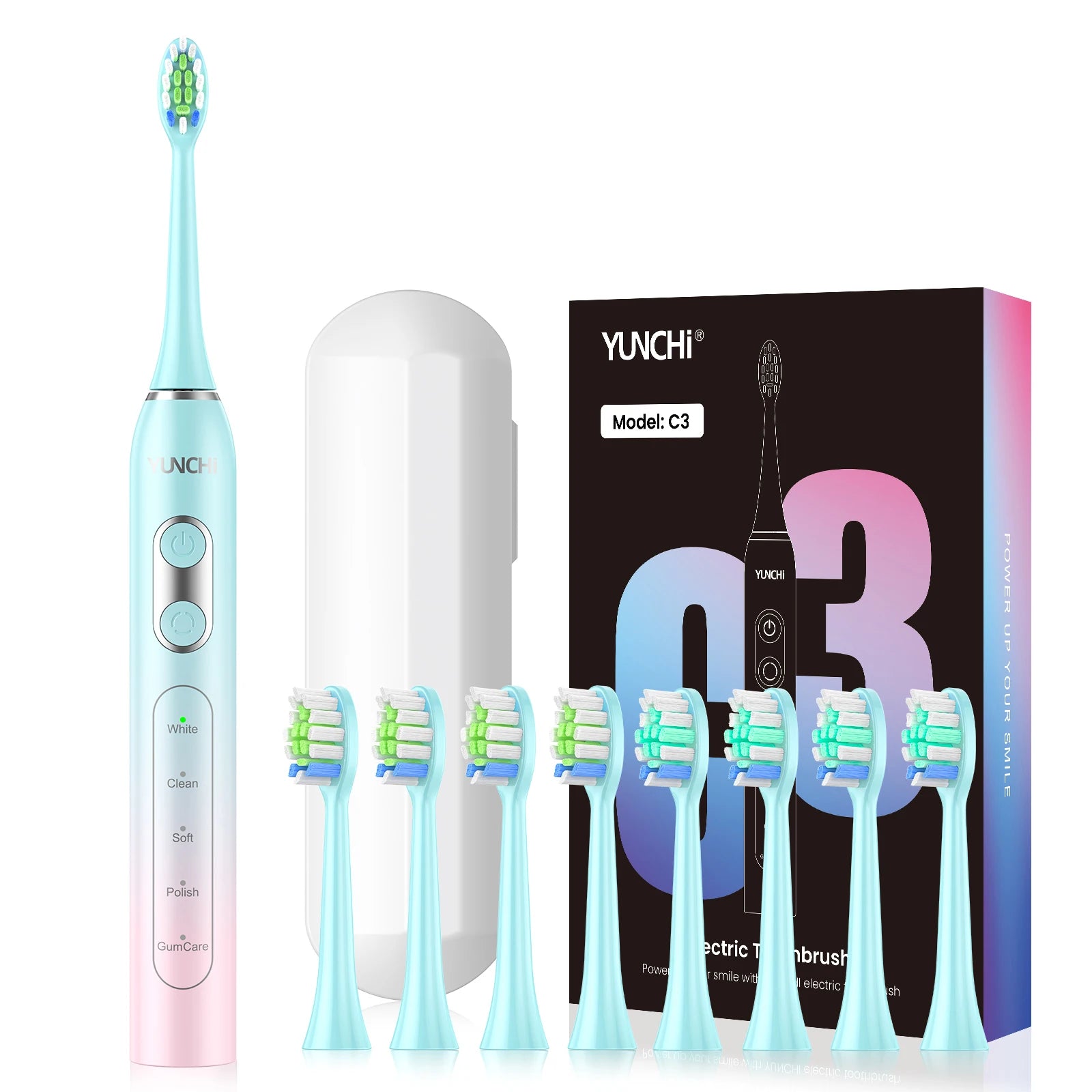 Ultrasonic Electric Toothbrush with 8 Brush Heads - 19