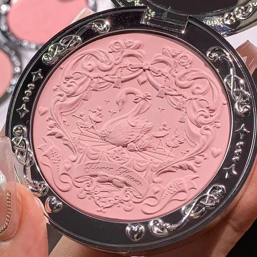 Embossed Matte Pressed Powder Blush for Natural Radiant Glow - 4