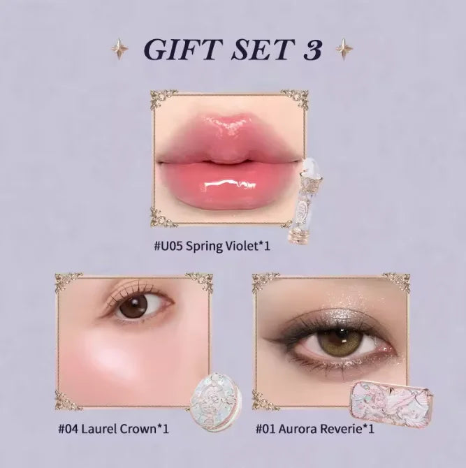 Butterfly Theme Elegant 3-Piece Makeup Gift Set - 14