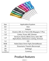 Dental Implant Micro Screwdriver Set for Orthodontic Procedures