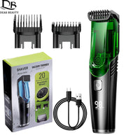 Cordless Vacuum Beard Trimmer with Precision Length Control