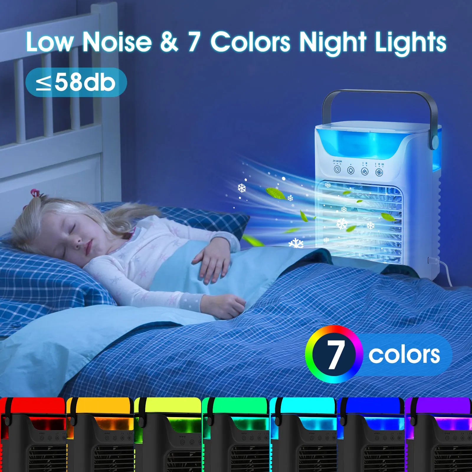 Portable Desktop Air Cooler and Humidifier Fan - 38
