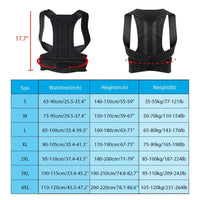 Adjustable Upper Back and Shoulder Posture Corrector Brace