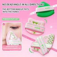 Adorable Curved-Head Makeup Sponge Puff Set