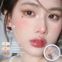 3-Color Cream Concealer Palette for Flawless Skin