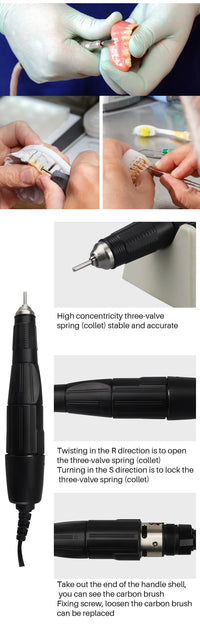 Professional 35,000 RPM Electric Micro Motor for Jewelry and Dental