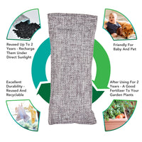 Natural Bamboo Charcoal Odor Absorber Bags (10 Pack)