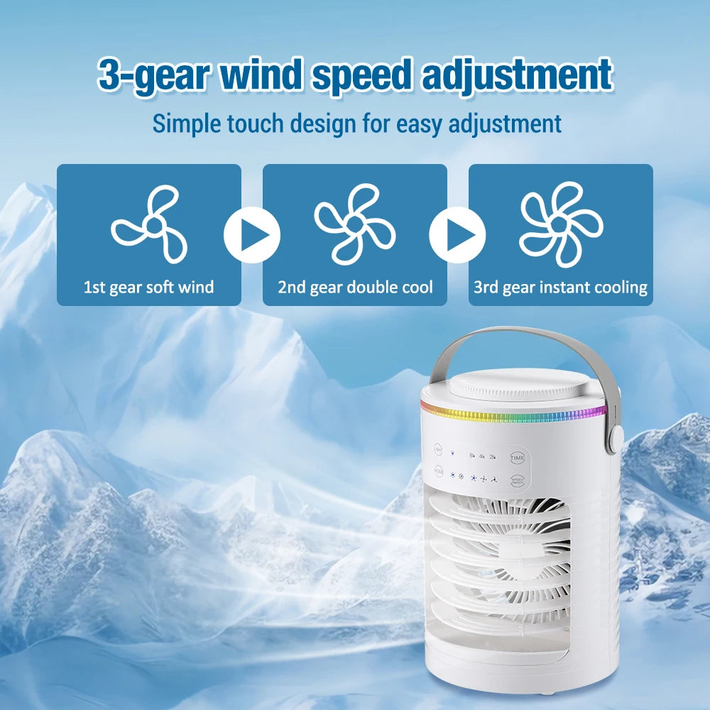 Portable Desktop Air Cooler and Humidifier Fan - 19