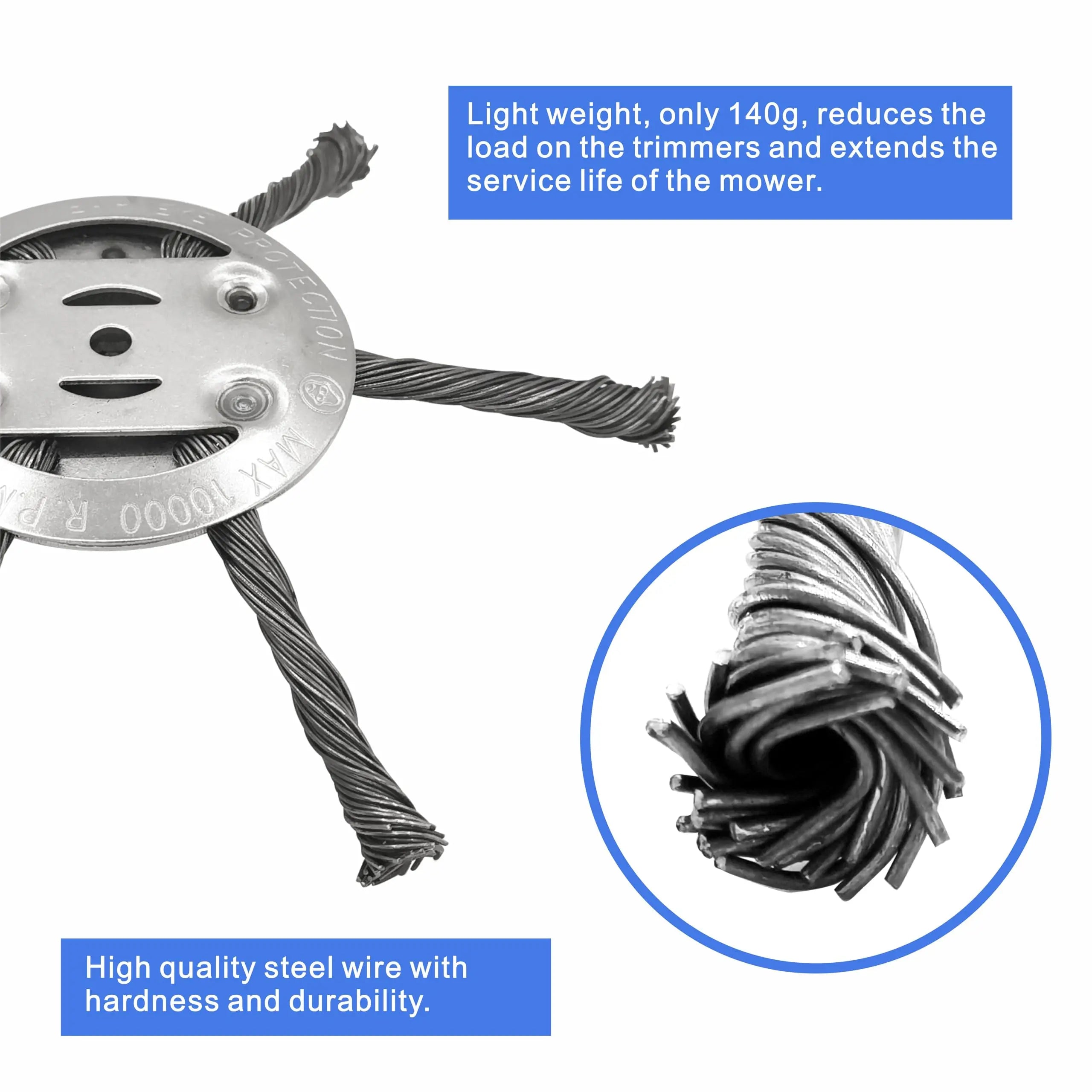 Steel Wire Weed Trimmer Head for Garden Maintenance - 4