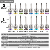 Universal Dental Implant Restoration Screwdriver and Wrench Kit