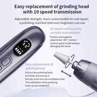Electric Cordless Manicure and Pedicure Nail Drill Set