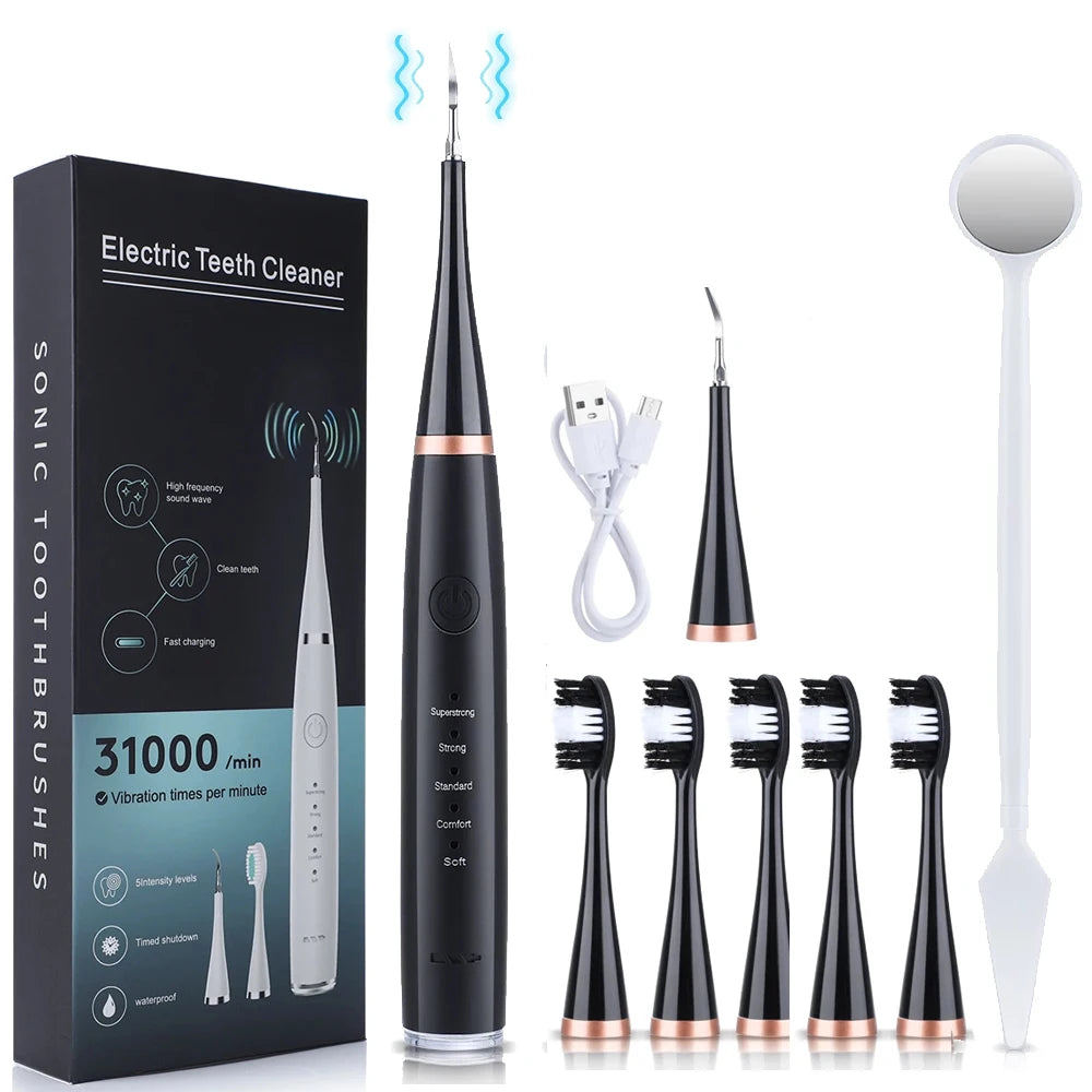 Electric Sonic Dental Scaler and Teeth Cleaning Kit