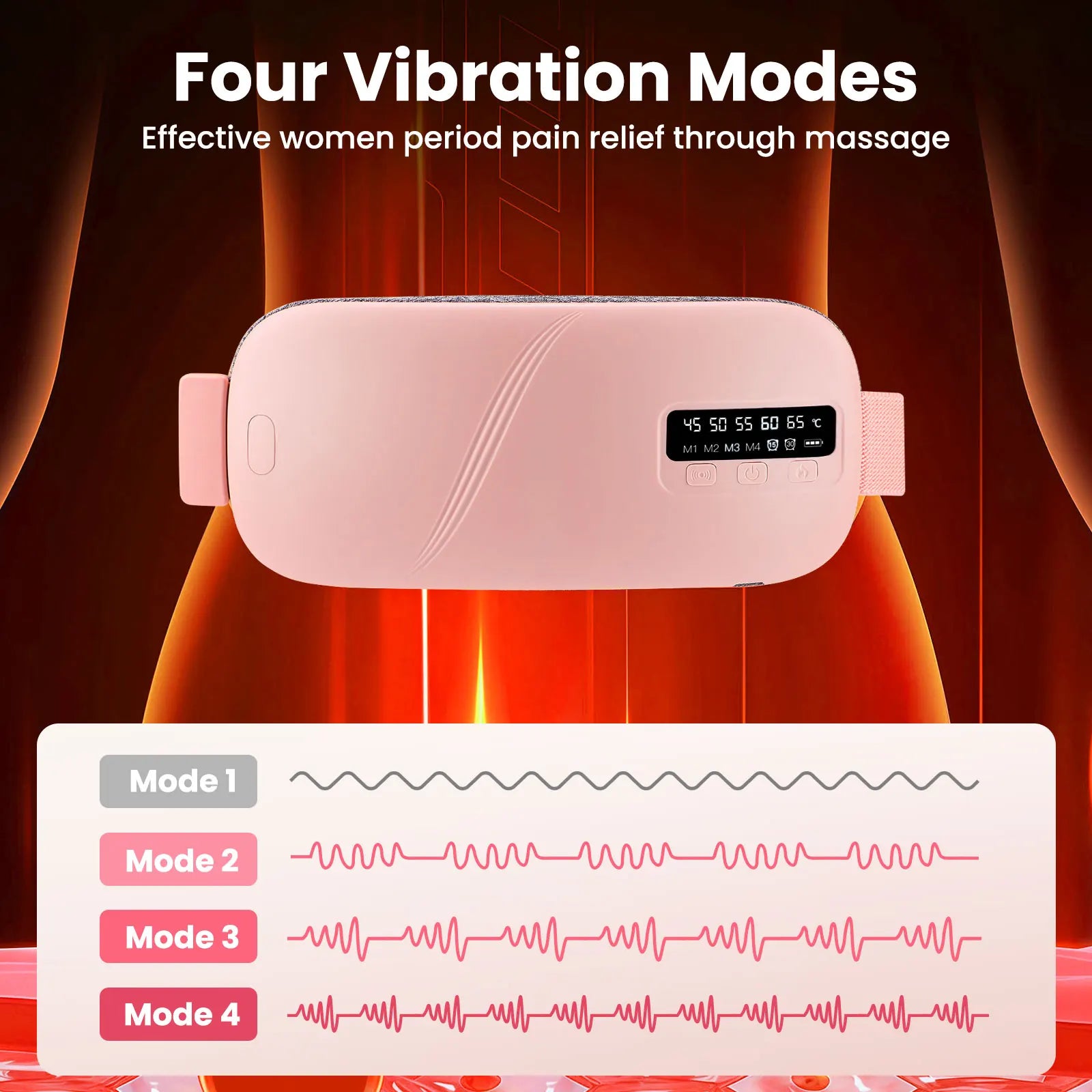 Portable Heated Massage Belt for Period Pain Relief - 3