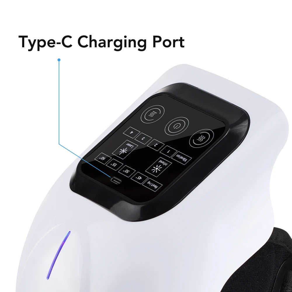 Cordless Heated Knee Massager with Vibration and Infrared Therapy - 12