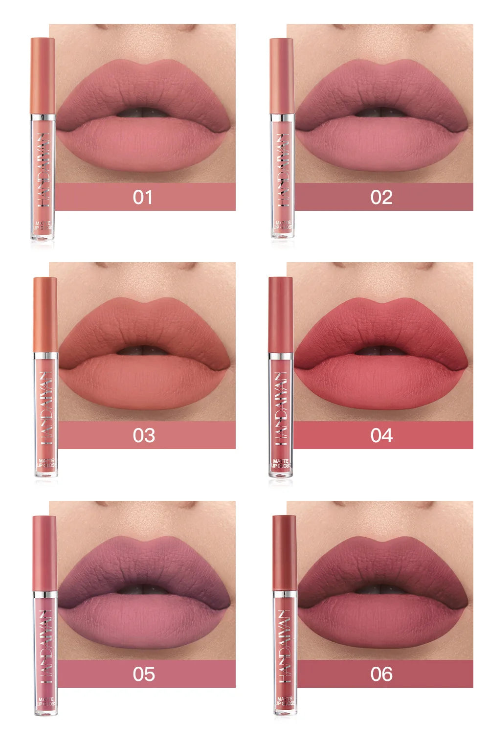 6-Piece Waterproof Matte Liquid Lipstick Set - 14