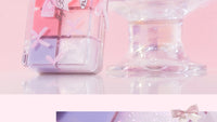 10-Color Jelly Lip Gloss Palette with Bow Design