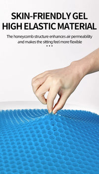 Ergonomic Honeycomb Cooling Gel Seat Cushion for Pain Relief