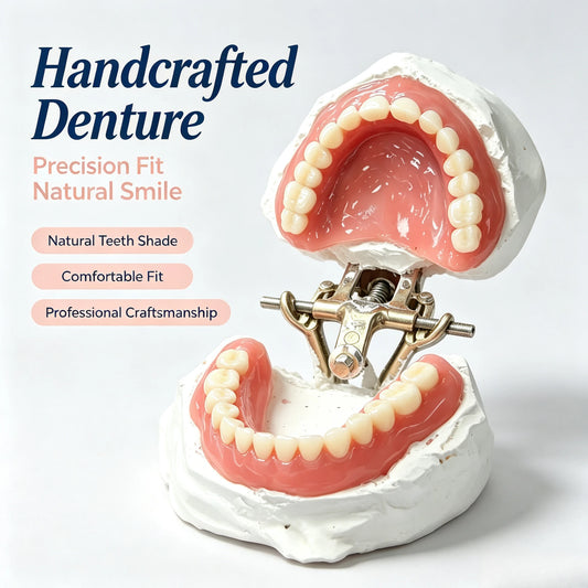 Instant Comfort Silicone Denture Set for a Natural Smile
