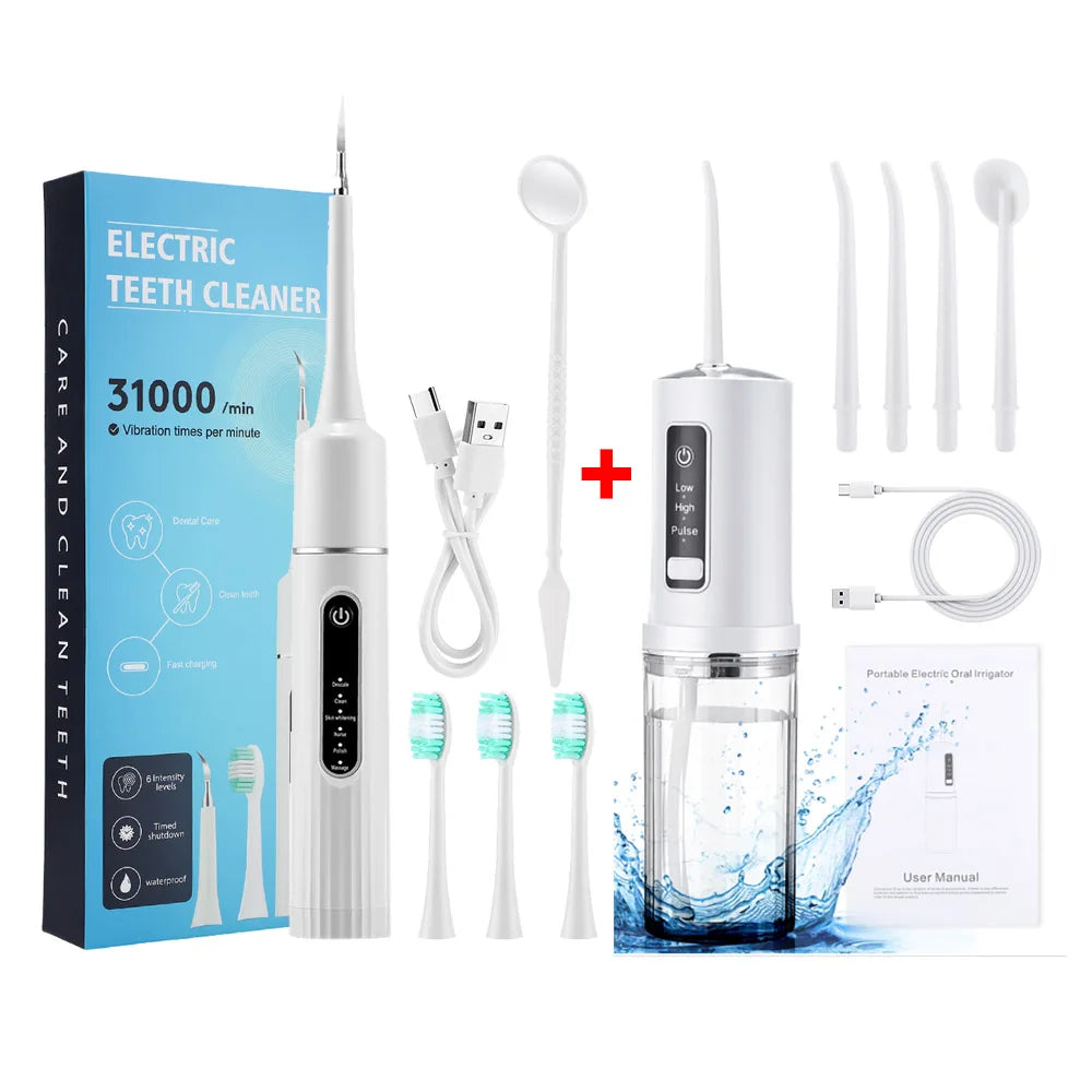 Portable Electric Teeth Cleaning and Water Flosser Set - 27
