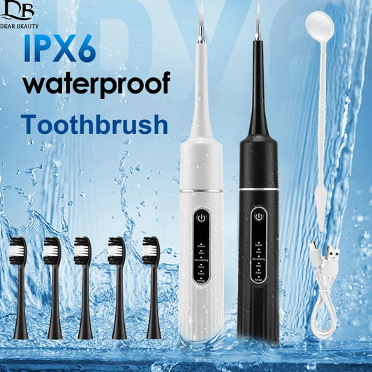 Electric Sonic Toothbrush and Dental Plaque Remover Kit