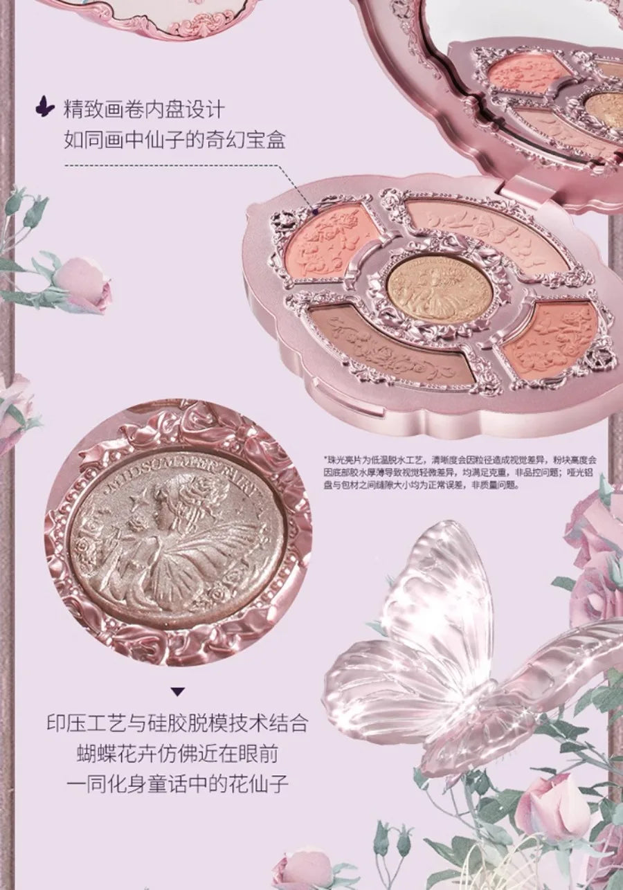5-Color Pressed Glitter Eyeshadow Palette - 11