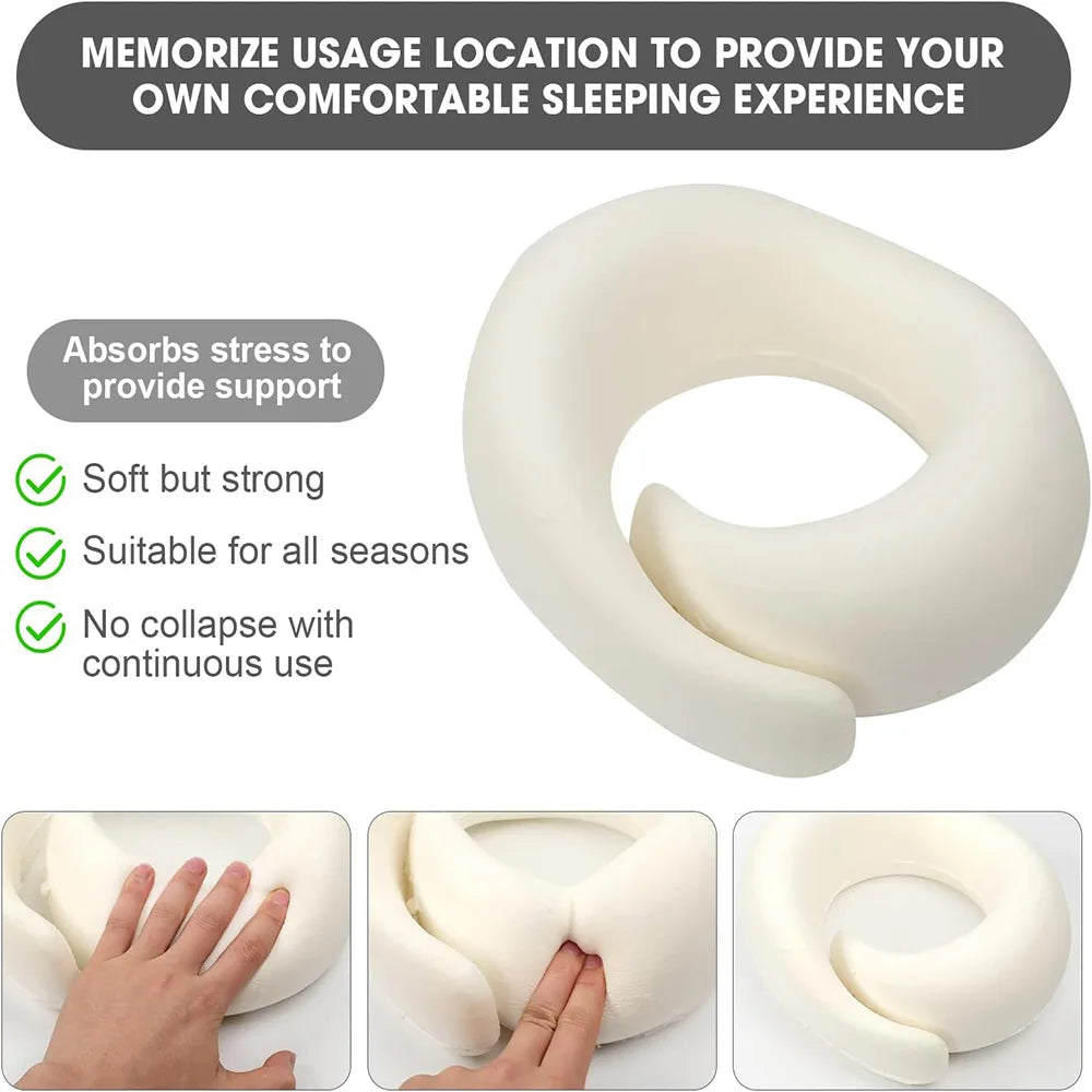 Ergonomic Memory Foam Travel Neck Pillow - 5