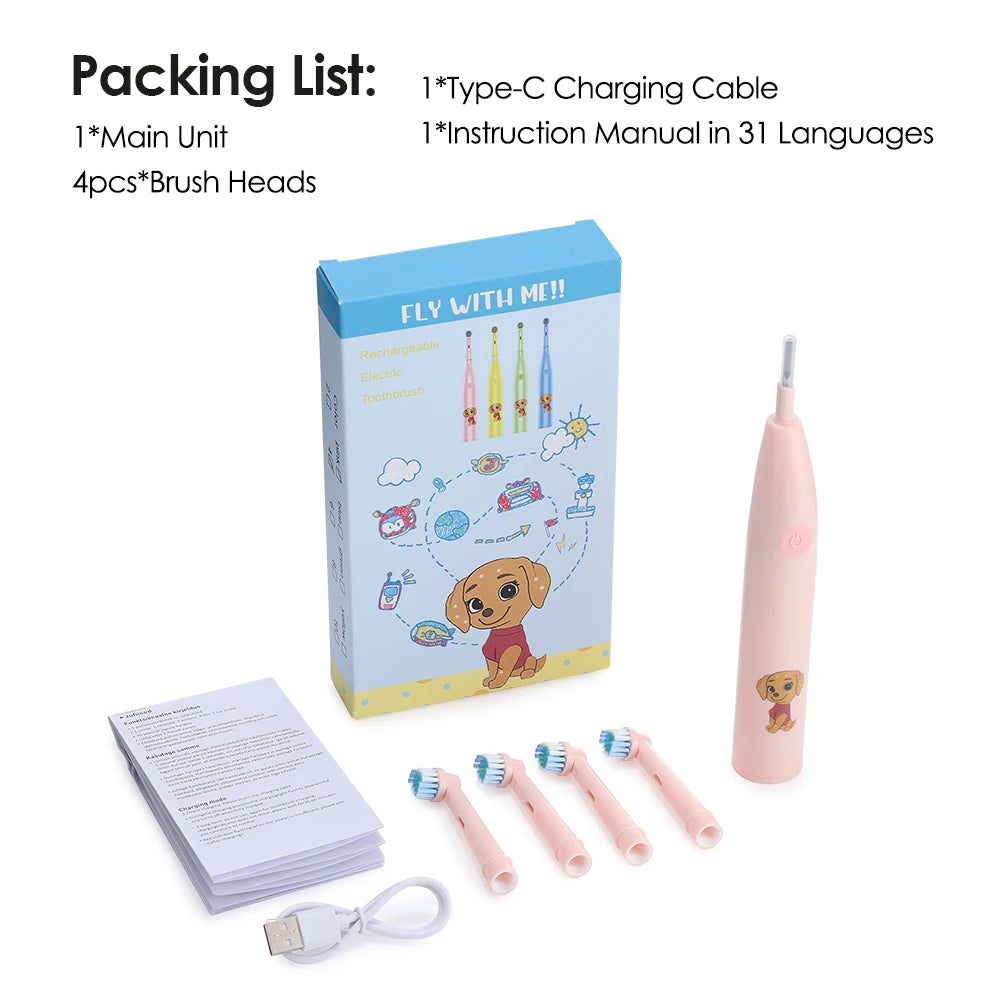 Rechargeable Electric Toothbrush for Kids with Smart Timer - 16