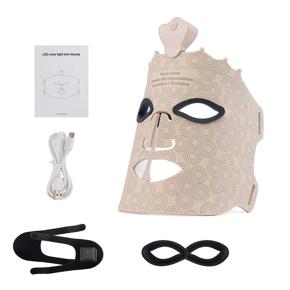 7-Color LED Photon Therapy Silicone Facial Mask - 31