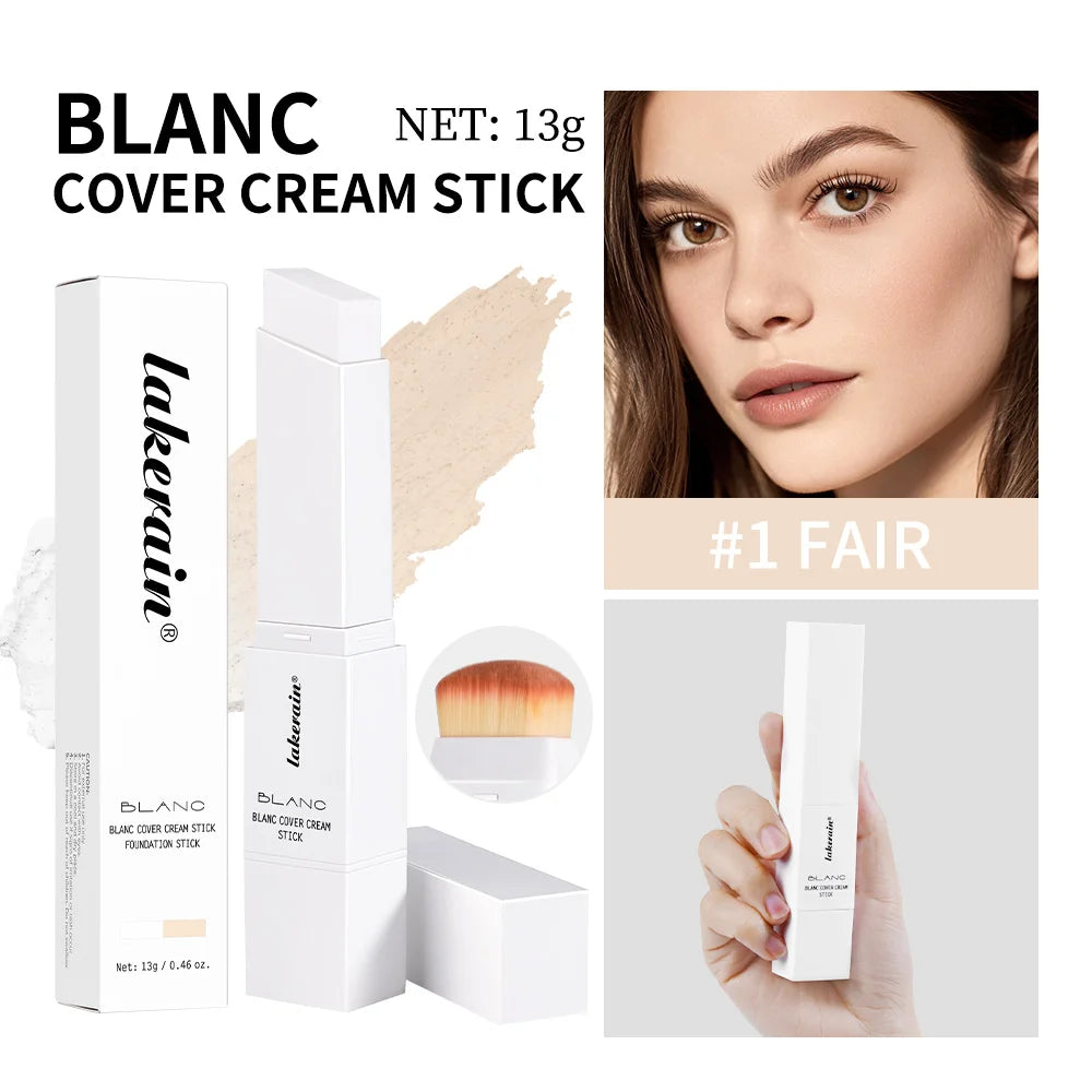 Full Coverage Color-Changing Cream Foundation Stick with Built-in Brush - 30