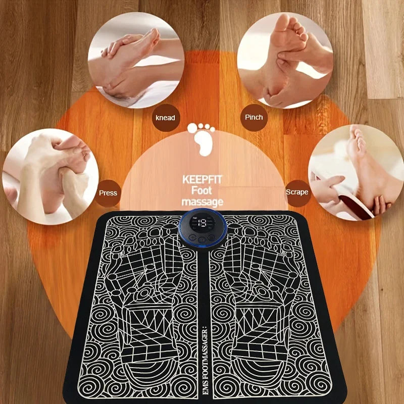 Electric EMS Foot Massage Mat for Pain Relief and Circulation - 2