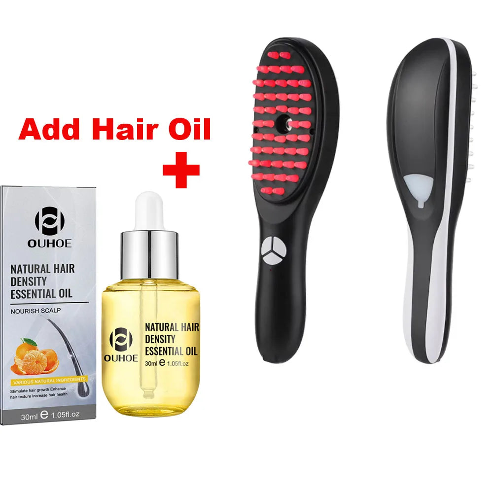 Electric Scalp Massager & Hair Growth Atomizing Brush - 16