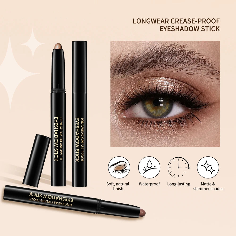 Waterproof Long-Lasting Eyeshadow Stick and Primer Set - 2
