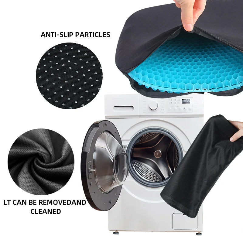 Breathable Honeycomb Gel Seat Cushion for Office and Car - 3
