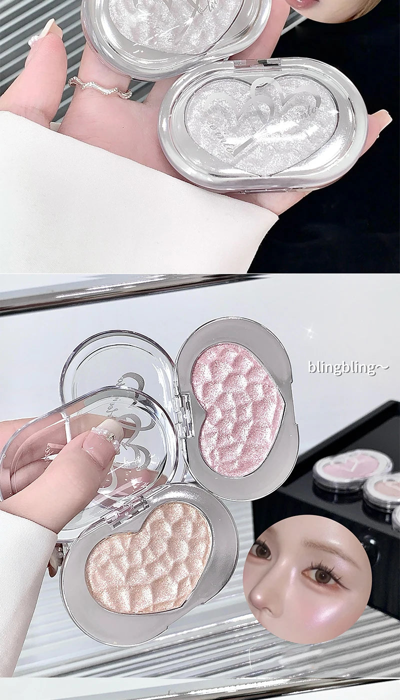 Shimmer Highlighter Powder for Radiant Face Contouring - 10