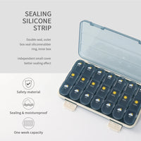 7-Day Portable Weekly Pill Organizer and Medication Dispenser